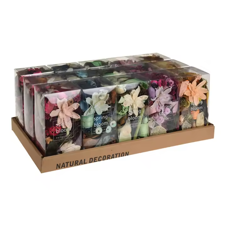 Caja 250 gr flores con aroma perfumes y modelos varios - 1
