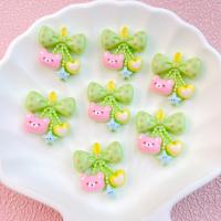 10Pcs Borlas De Oso Cartoon Pequeño Y Lindo Serie Resina Plana Para Joyería DIY Y Decoración De Artesanía Accesorio - details 6