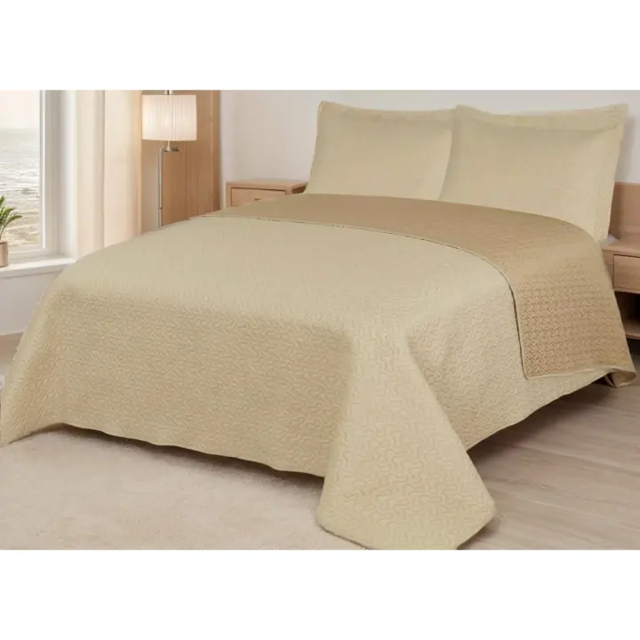 DEKORA SOUL - Colcha Bouti Reversible Bicolor Lisa o Estampada para Cama 80/90/105/120/135/140/150/160 cm - 100% Microfibra Extra Suave, Cubrecama Ligero para Primavera, Verano y Entretiempo - Incluye Funda de Cojín - 1