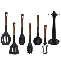Juego de utensilios de cocina, utensilios de cocina de silicona de nailon no tóxicos resistentes al calor, sartenes antiadherentes, herramientas de cocina para hornear con revestimiento que no daña - details 3