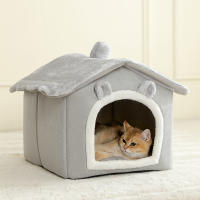Casa De Mascotas Plegable Para Gatos Y Perros Pequeños Con Sofá Cueva Mueble Para Mascotas Material De Algodón Lavable Y Desmontable - details 3