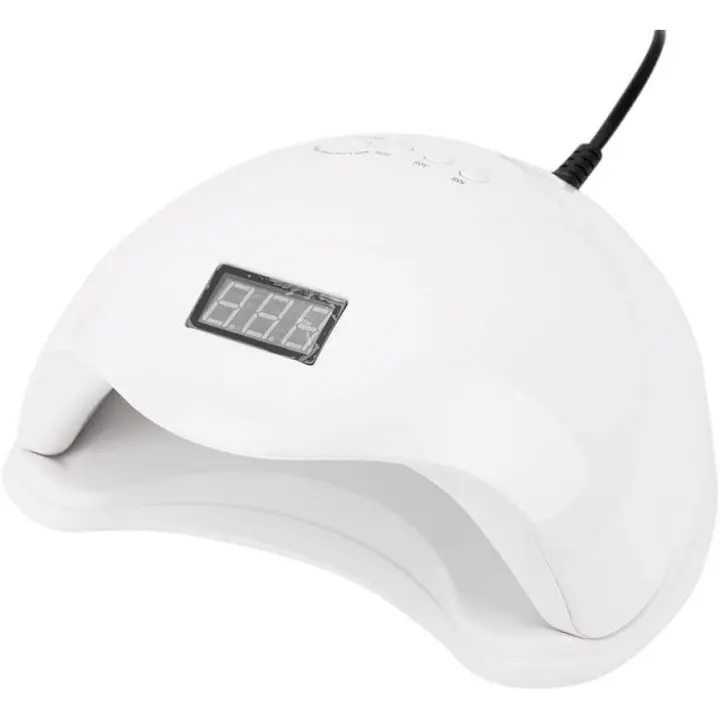 Lámpara UV LED para Uñas 48W - Blanca, Secador de Uñas - Lámpara de Uñas para Gel, Híbrido - Temporizador 10/30/60/99s, Sensor Infrarrojo, Pantalla LCD - Curado, modelado, Manicura - 1