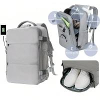 Mochila Multifuncional De Viaje Para Negocios Con Gran Capacidad Adecuada Para Mujeres Hombres Trabajadores Blanqueados Viajes Al Aire Libre Material De Poliéster - details 7