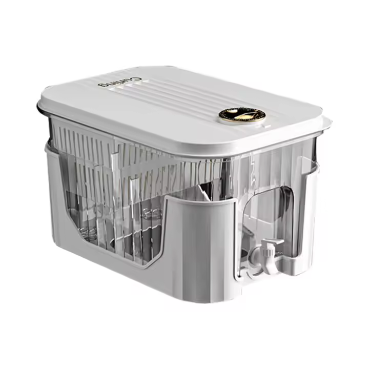 Jarrón De Agua De 5L Con Grifo Para Nevera Dispensador De Bebida De Plástico Para Casa Té Frío Limonada Bar Fiesta - 1