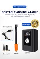 Compresor de aire de coche, bomba de inflado de neumáticos eléctrica inalámbrica portátil de 120W, 150PSI, para coche, motocicleta, juguetes inflables - details 11