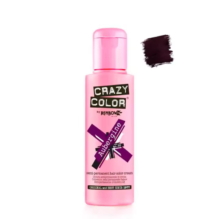 Tinte Semi Permanente sin Amoniaco 100ml: 50 -  Aubergine - Crazy Color - 1