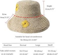 Sombrero de Sol flexible de Ala Ancha para Mujer, Sombrero de paja plegable de Verano, sombreros de Playa - details 2