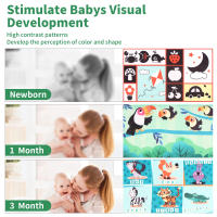 Libro De Tela Para Bebé Con Espejo Distorsionador Juguetes Educativos Montessori Interactivos Y Sensoriales Para Niños Libros De Cartón Suave De Dibujos Animados - details 2