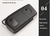 Carcasa De Llave Remota Plegable Con 2/3 Botones Para Toyota Levin Camry Reiz Highlander Corolla RAV4 Jinyuqin ABS + Metal - details 7
