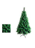 Árbol de Navidad Artificial Verde o Blanco, Alturas de 60 cm, 90 cm, 120 cm, 150 cm, 180 cm, 210 cm y 240 cm, Ramas Abatibles y Desmontables, Soporte Metálico Plegable, Fácil Montaje y Resistente al Fuego, Ideal para Decoración Navideña - details 1