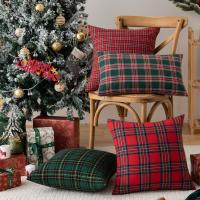 Fundas Para Cojines Navideñas De Cuadros Rojos Y Verdes 2 Piezas Para Decoración De Granja 30x50cm 45x45cm 50x50cm Polyester Lavable - details 9
