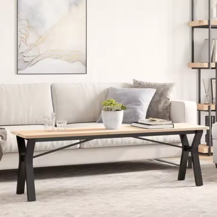 vidaXL Patas de mesa de centro estructura Y acero 140x30x43 cm - 1