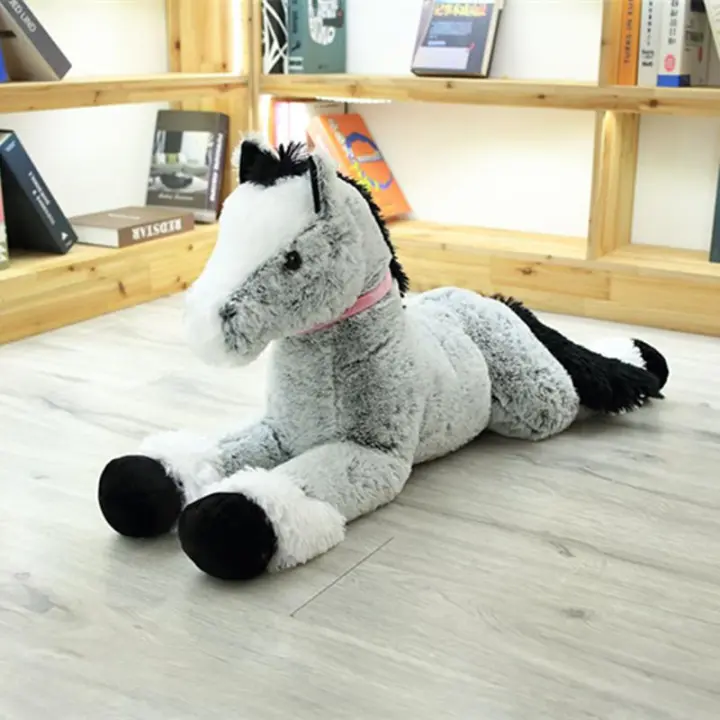 Juguete De Peluche Grande 90CM Caballo Acostado Divertido Animal De Peluche Para Niñas Y Niños Regalo De Cumpleaños Ideal Para Niñas Y Niños - 1