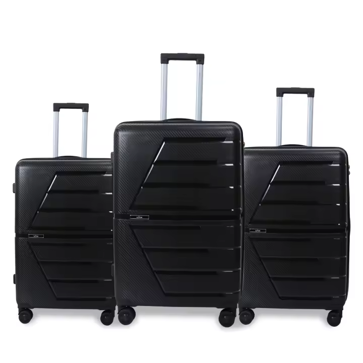 S7 STAR Set 3pcs Maleta Resistente, Viaje Cabina Elegante 20in 24in 28in. Juego Equipaje 3 piezas con Ruedas Giratorias, Maleta Rolling Trolley Juego Cierre Combinación, Color Puro Ideal para Viaje Familia - 1