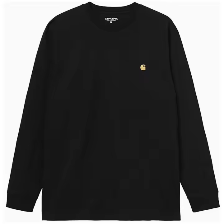 Camiseta de Manga Larga Carhartt WIP Chase para hombre en color negro - 1