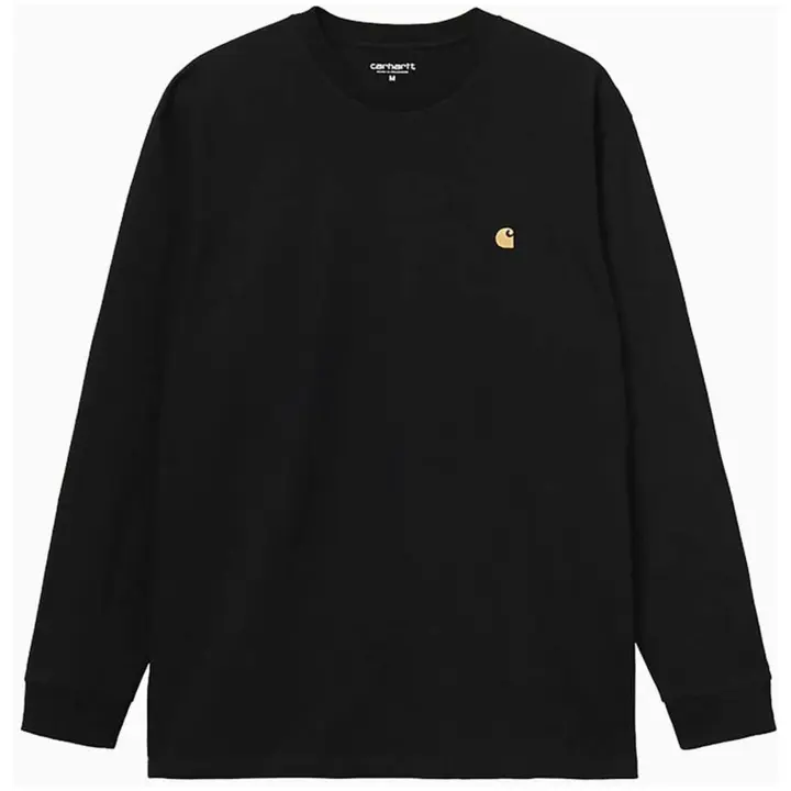 Camiseta de Manga Larga Carhartt WIP Chase para hombre en color negro - 1