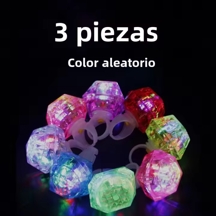 Anillo De Diamante Simulado Grande Para Eventos Grandes Anillo De Luz LED Para Fiesta Cumpleaños Halloween Colorido - 1