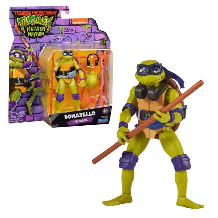 Figura básica Tortugas Ninja Movie 7 cm ¡totalmente articulada! incluye accesorio de lucha - Modelos surtidos (Famosa TU805100) - 1