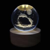 Lámpara De Cristal 3D Luz Galáctica Nocturna Esfera De Cristal Iluminación Nocturna Para El Hogar Decoración Regalo De Navidad - details 6