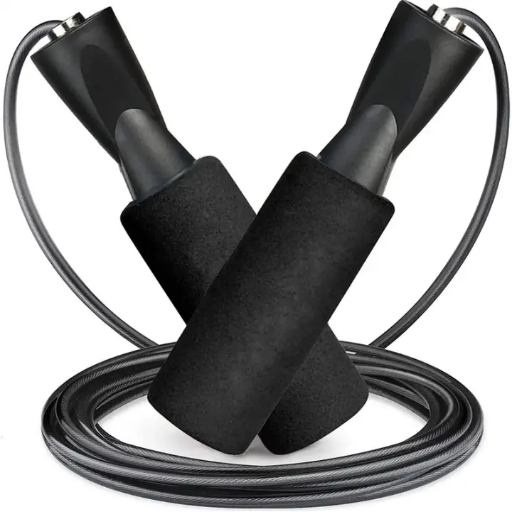 Cuerda De Saltar De Acero Ajustable Y Portátil Para Gimnasio Doméstico Duradera Para Hombres Y Mujeres Con Manos Antideslizantes Y Longitud Rápida - 1