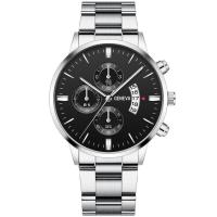 Reloj De Negocios Para Hombre Lujo 2pcs Big Dial Calendario Resistente Al Choque Reloj De Pulsera De Cuarzo Deportivo Casual De Acero Inoxidable Moda - details 4