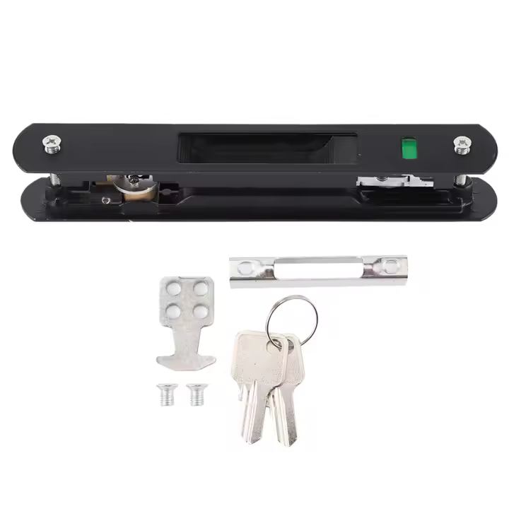 Cerradura De Puerta De Deslizamiento Para El Hogar Con Gancho De Cerradura Moderno Cerradura De Puerta Móvil Individual Y Doble Lado Para Caja De Bloqueo De Puerta - 1