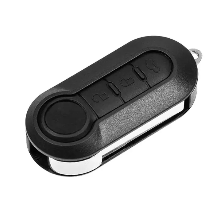 Ociodual Carcasa Llave de Mando 3 Botones Compatible con Fiat 500 Punto Panda Doblò Fiorino Stilo Lancia Citroen Peugeot, Funda Rígida Shell Case Cover - 1