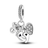 Encanto De Colgante De Árbol De Familia Platinado En Plata Para Pulsera De Bangle Y Collar DIY Regalo Con Doble Vuelo Aéreo - details 165