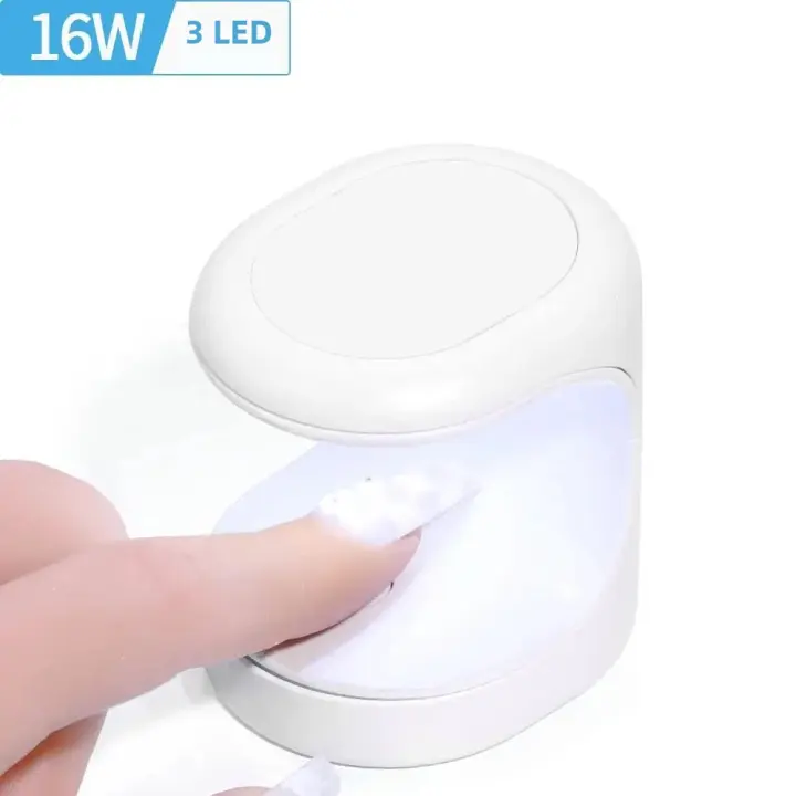Lámpara LED UV Mini 16W Para Uñas Con Cable USB 3 Luces Para Secado De Polvo De Uñas Herramienta De Manicura Equipamiento - 1
