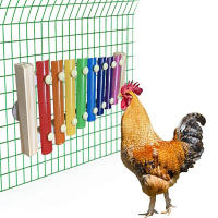 Xilofón De Madera Para Pájaros Accesorio Colgante Para Jaula De Periquito Pato Pollo Con 8 Teclas Instrumento Musical Para Canarios Macacos Hens - details 9