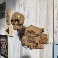 Soporte De Pared Para Casco De Motocicleta Creativo Y Fresco En Forma De Cráneo Soporte De Almacenamiento Para Chaquetas Y Cascos De Bicicleta Decoración Para La Pared Unisex - details 9