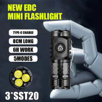 Nueva Linterna Táctica Ultra Potente Con 3 Núcleos LED Mini Torcha LED Recargable USB Con Imán Y Luz De Mano Resistente Al Agua Para Emergencias Y Mantenimiento Diario - details 13