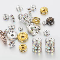 100pcs Bolas De Espaciador De Cristal AB Colorido Y Plata Para Fabricación De Joyas Pulseras DIY Encuentros De Enlaces Metálicos - details 7