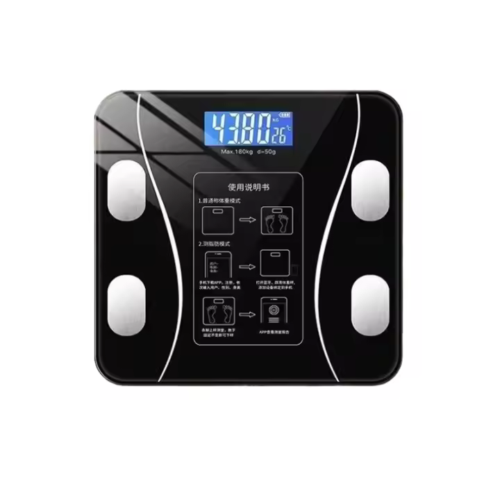 Báscula De Peso Inteligente Bluetooth 5.0 Precisión 0.1lb Con 14 Datos Corporales Escala De Fitness Y Pérdida De Peso Para El Hogar Material De Vidrio Resistente - 1