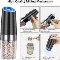 Molinillo Eléctrico automático para pimienta y sal, herramienta de cocina con luz LED, ajustable, sin aspereza,  para cocina, camping, picnic, Gadgets de cocina-Black Friday-regalo de Navidad - details 9