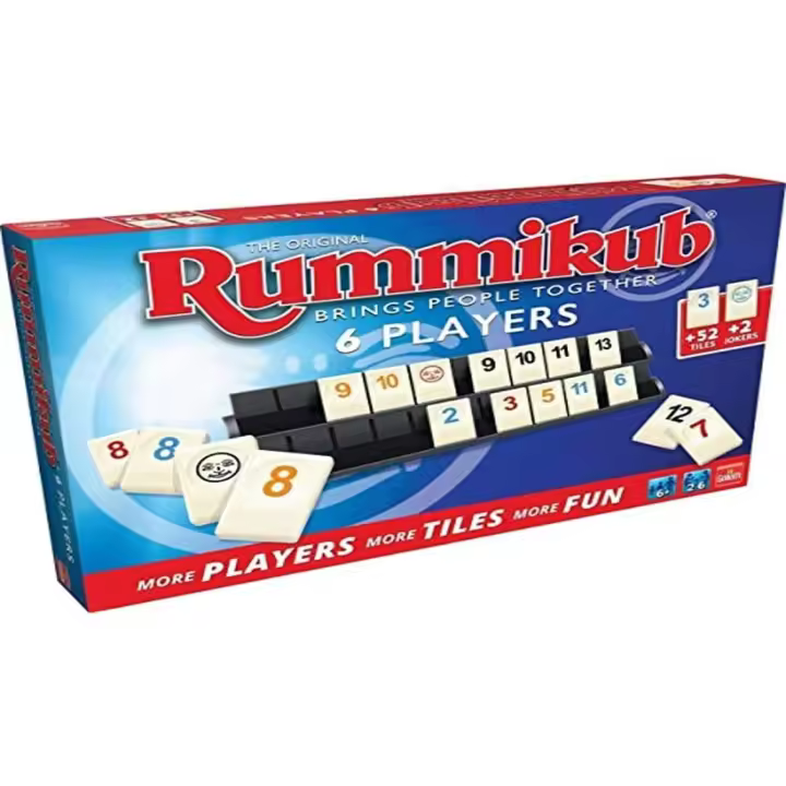 Juego de Mesa Rummikub Original 6 Jugadores PEGI 6 - Incluye 52 Fichas Adicionales y 2 Comodines - 1