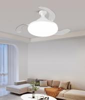 Lámpara De Techo LED Con Ventilador Oculto E27 Para Sala De Estar Cocina Garaje Con Control Remoto Y Blades Retráctiles Fuente De Alimentación DC - details 14
