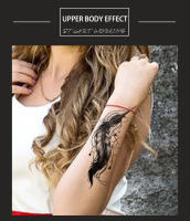 Tatuaje Temporal De Pluma Estilo Oscuro Impermeable Para Brazo Y Pierna Realista Duradero Para Hombres Y Mujeres - details 2