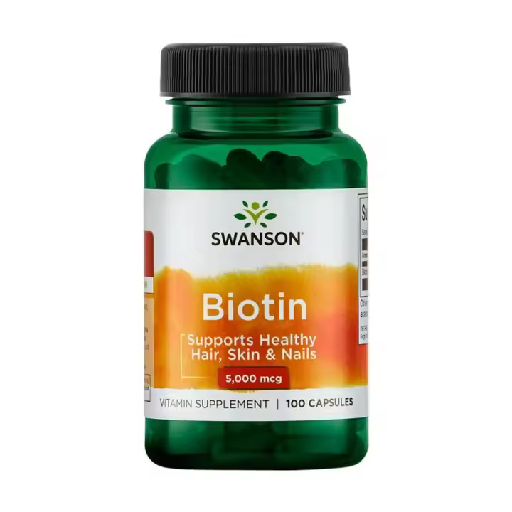 Biotina 5000 mcg 100 cápsulas  Swanson - 1