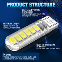 12pcs Lámparas LED T10 W5W Canbus 168 194 6000K 12V Para Luz De Maletero Lector Interior Y Señal De Placa De Automóvil - details 2