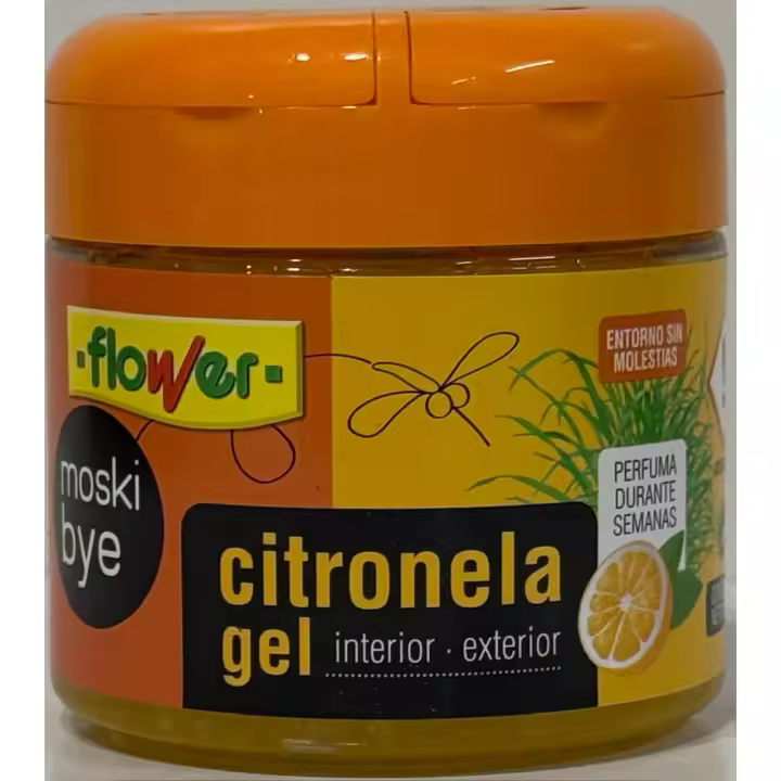 Flower - citronela Repelente de Mosquitos Gel, 125 gr - 1