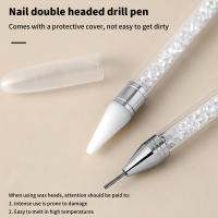Doble Cabeza Pincel De Uñas Con Pinza Para Rhinestones Y Puntos Herramienta De Manicura DIY Con Cabeza De Silicona Para Gel UV - details 3