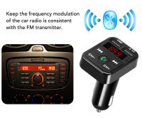 Kit De Teléfono Móvil Para Coche Podofo Bluetooth FM Transmisor Con Pantalla LCD Reproductor MP3 Tarjeta TF Cargador Dual USB 2.1A - details 2