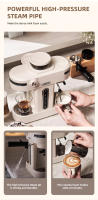 Máquina de Café Espresso HiBREW H14, 20 Bares de Alta Presión, Configuración de Molinillo de 15 Marchas, Función de Pre-Infusión, Control de Temperatura NTC, Ajuste de Capacidad de Taza - Beige - details 12