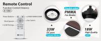 Aigostar Ventilador de Techo con Luz Silencioso 52″, Motor DC Reversible 33W, Mando a Distancia, 6 Velocidades, 2700K/4000K/6500K, Ideal para Dormitorio, Sala o Cocina. Ø132 cm - details 5