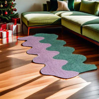 Carpetas De Piso Antideslizantes De Poliéster 100% Para Dormitorio Y Sala De Estar Con Patrón De Alfombra Tufted Color-Matching Para Cama Y Mesa De Café - details 4
