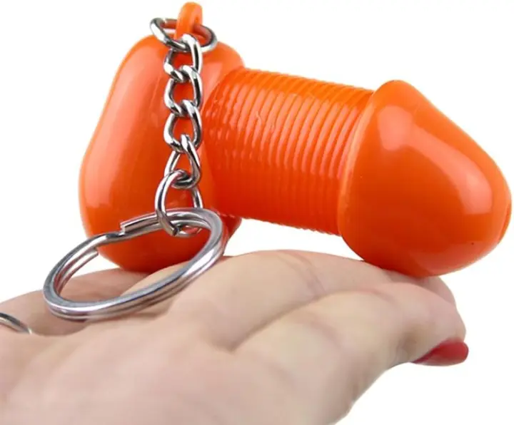 Llavero divertido y estirable, ideal como regalo de broma, de elefante blanco, para adultos, hombres y mujeres. - 1