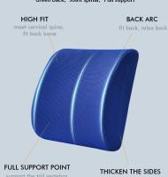 Almohada De Apoyo Lumbar Para Silla De Oficina Y Asiento De Coche Espuma De Memoria Multiusos Cojín De Espalda Removible Y Lavable Para Adultos - details 3
