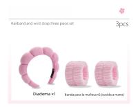 Diadema Nube + Banda Yoga Belleza |  Accesorio Spa Facial, Headband Suave para Maquillaje, Gimnasio o Relajación - details 0