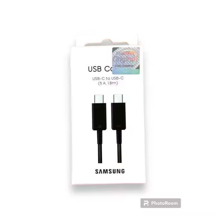 CABLE USB C FOR SAMSUNG S22/S23/S24 ULTRA ORIGINAL 1.8 METROS. CABLE DE CARGA RAPIDA 5A USB C A USB C. CABLE LARGO SAMSUNG USB C - 1